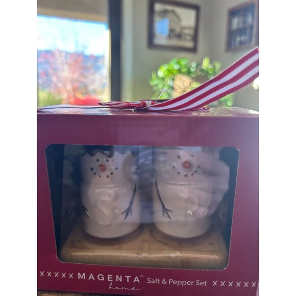 Magenta Home Snowman Canister Mug Salt & Pepper Shaker Set - Picture 2 of 15